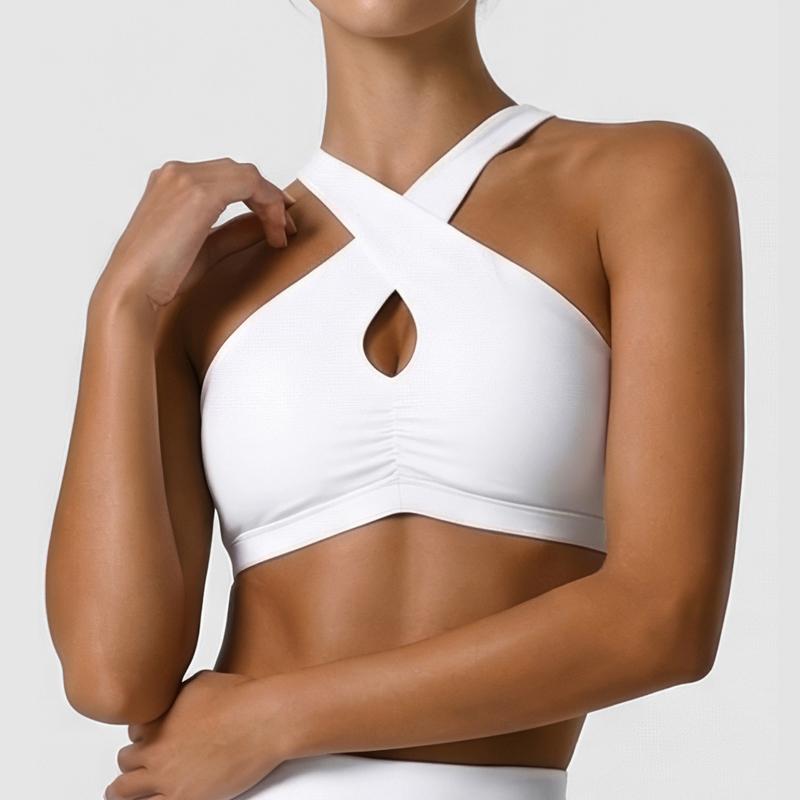 Sports Bra Racerback - Women Soft Sports Underwear Solid Color