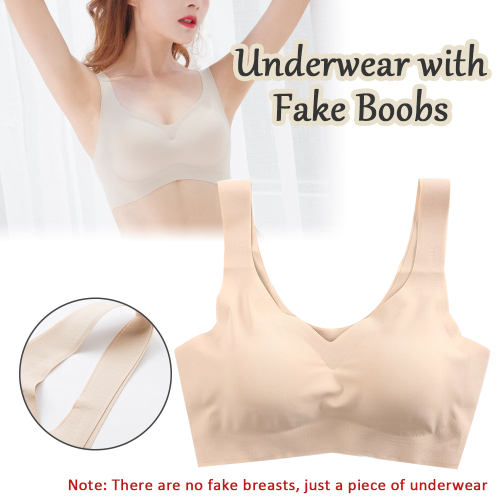 Bra Silicone Fake Chest Access - Mastectomy Bra Pocket ulasan dan harga