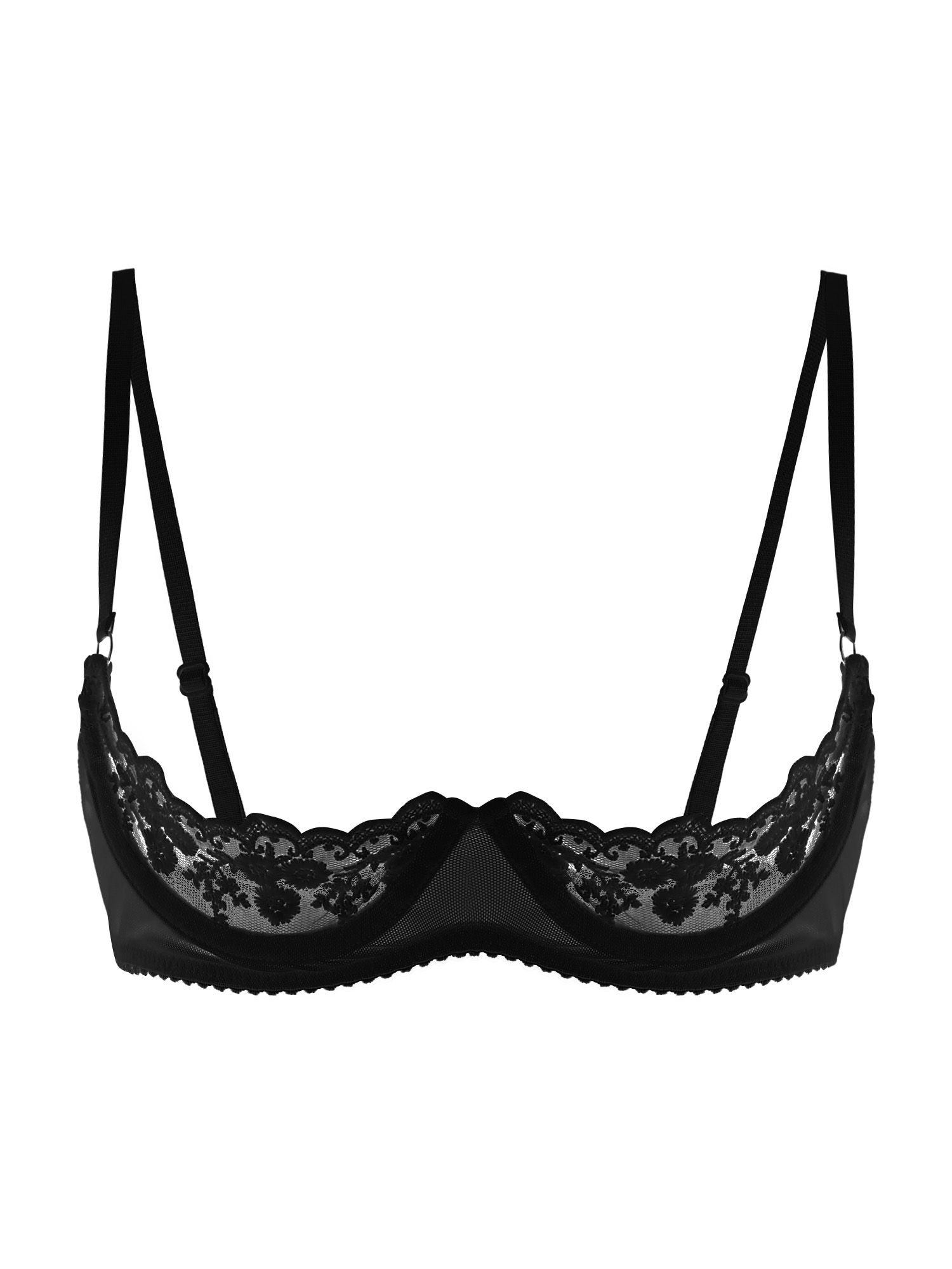 Women Sexy Open Cups Bra Sheer - Sheer Bra Lace ulasan dan harga