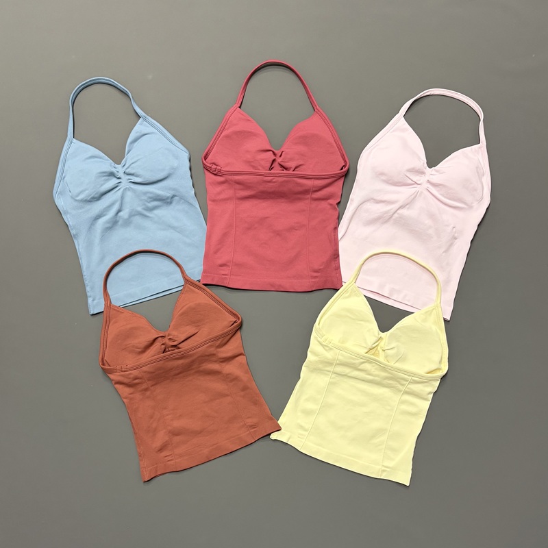 Gym Women Sports Tank Top Seam - Sports Bra Racerback ulasan dan harga