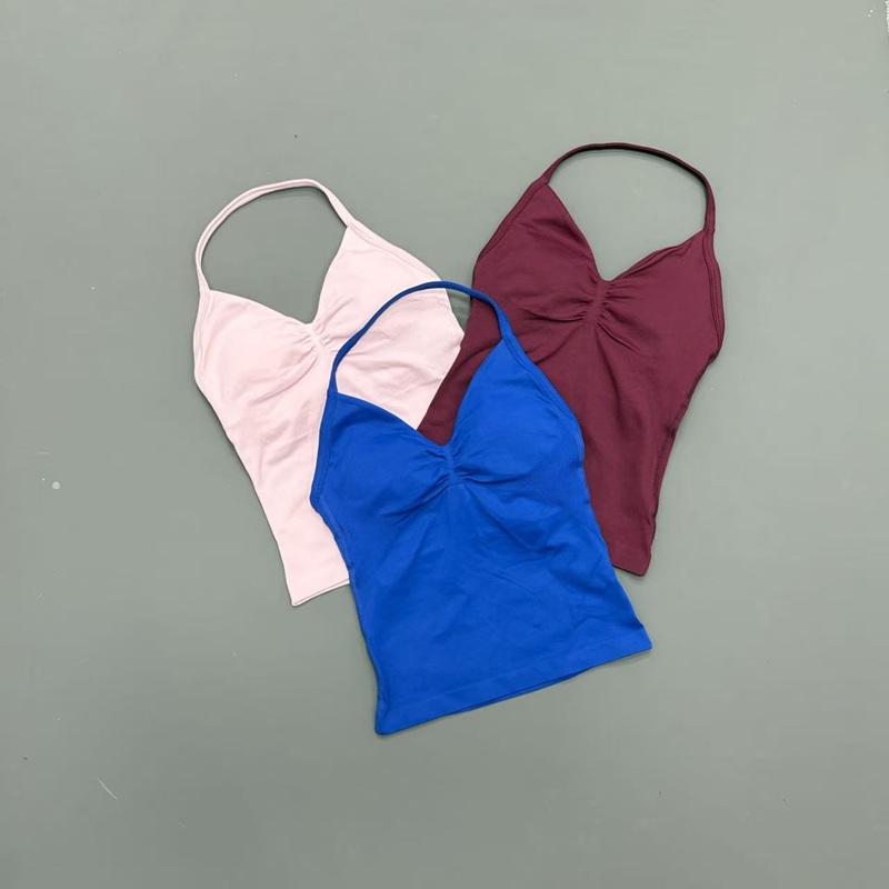 Gym Women Sports Tank Top Seam - Sports Bra Racerback ulasan dan harga