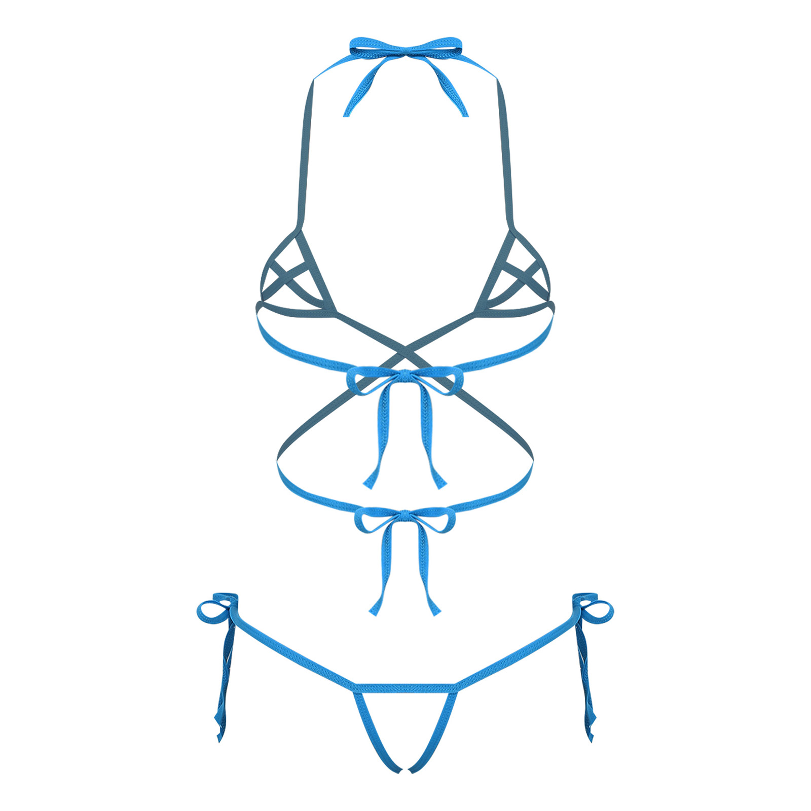 Womens Lingerie See Through Bi - Lace Bralette Set ulasan dan harga