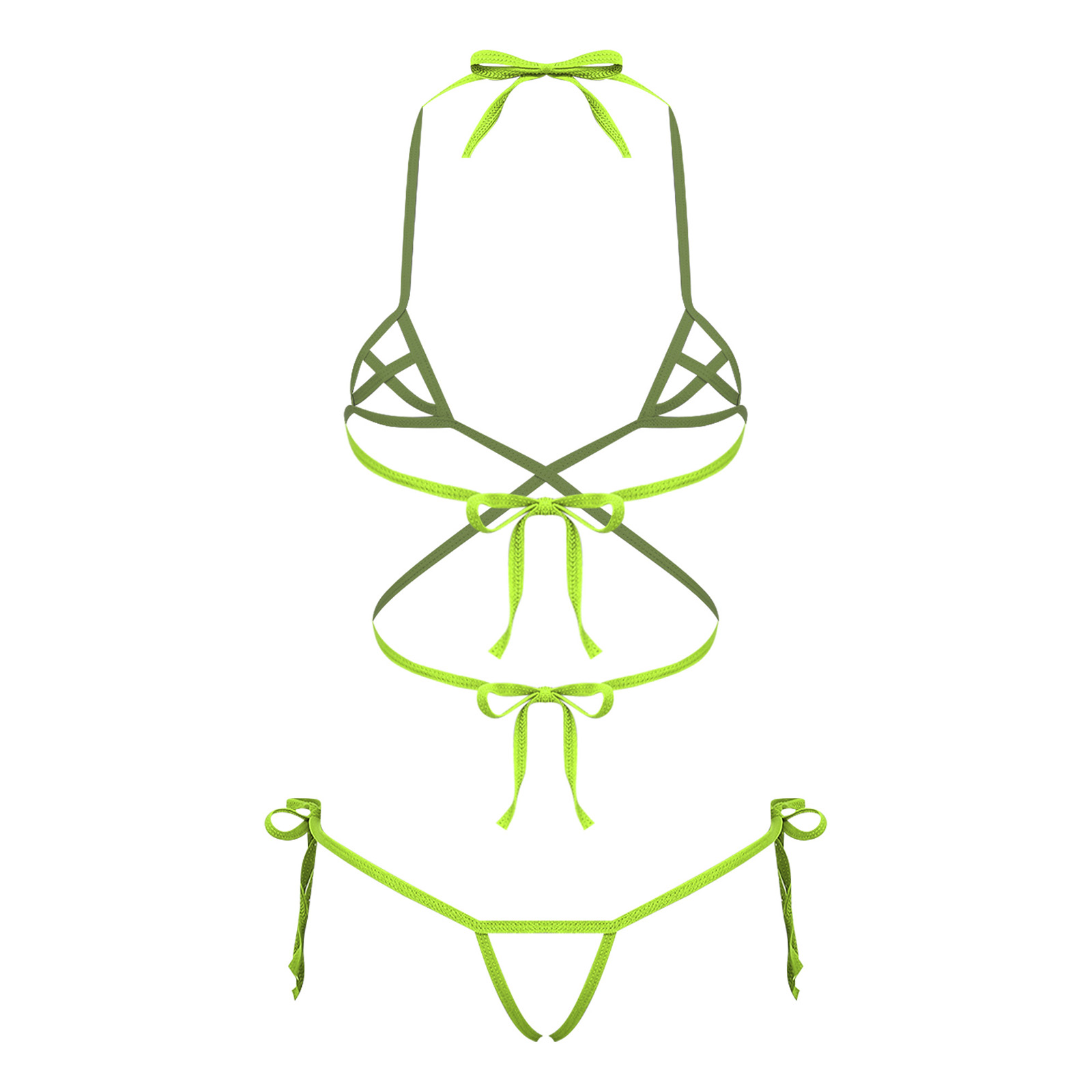 Womens Lingerie See Through Bi - Lace Bralette Set ulasan dan harga