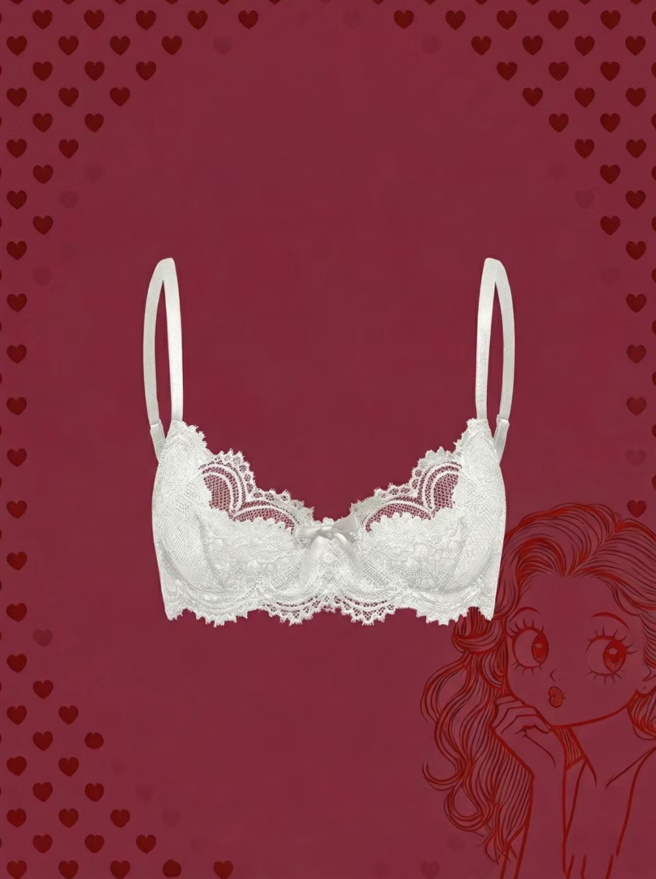 plus size women's bra sexy lac - Plunge Bra Push Up ulasan dan harga