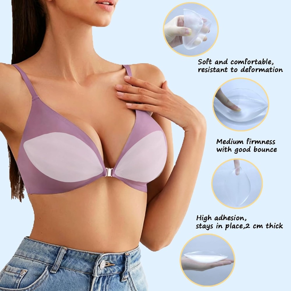 Adhesive Silicone Bra Inserts  - Push Up Bra Silicone ulasan dan harga