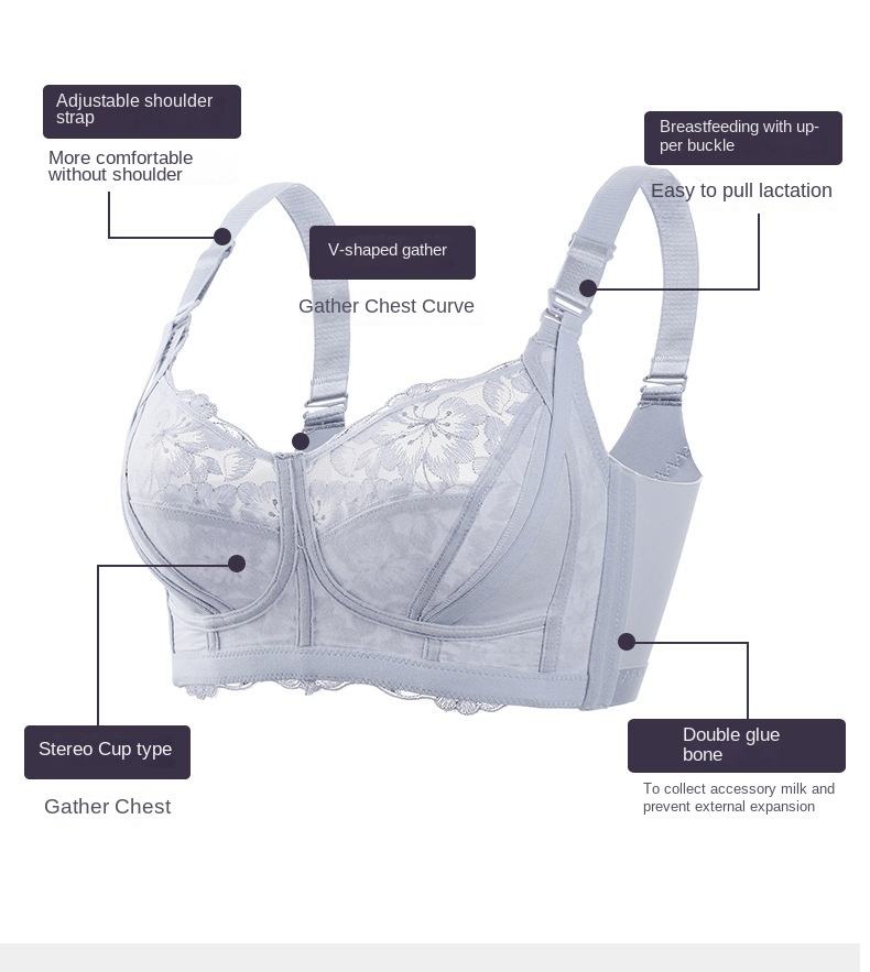 Lace Embroidery Maternity Nurs - Nursing Bra Clip ulasan dan harga