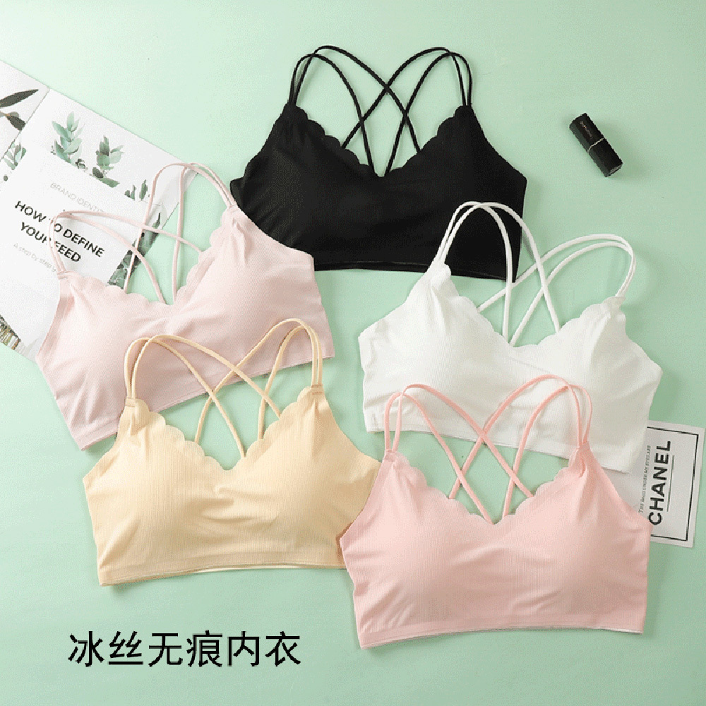 3D Sexy Lingerie Seamless Spor - Lace Bralette Set ulasan dan harga