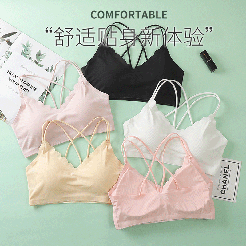 3D Sexy Lingerie Seamless Spor - Lace Bralette Set ulasan dan harga