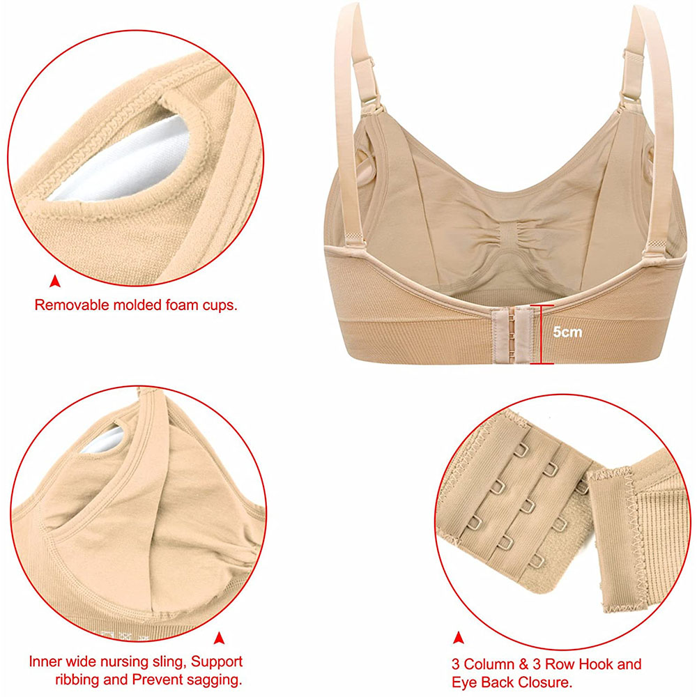 Womens Maternity  Nursing Bra  - Sleep Bra Bralette ulasan dan harga