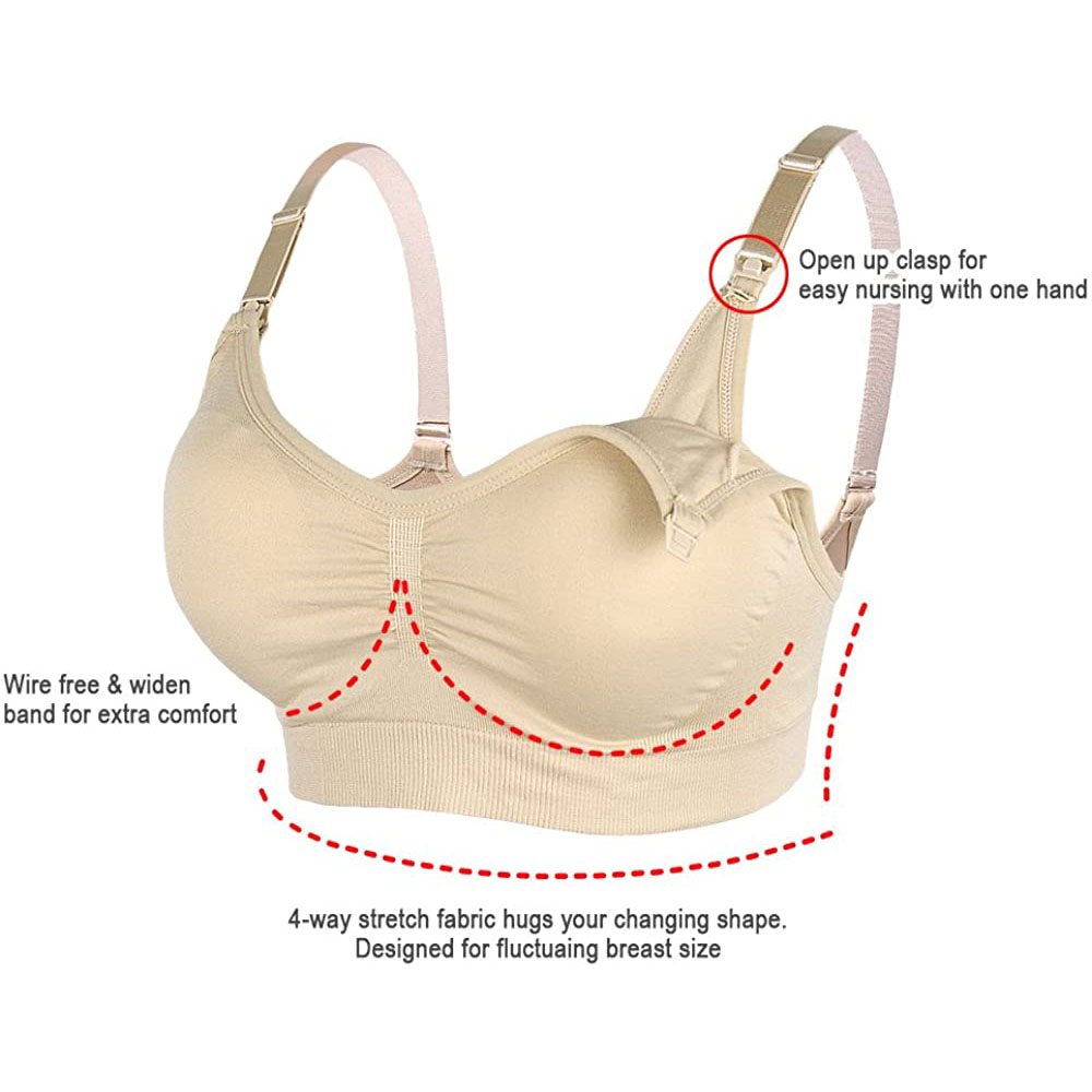 Womens Maternity  Nursing Bra  - Sleep Bra Bralette ulasan dan harga