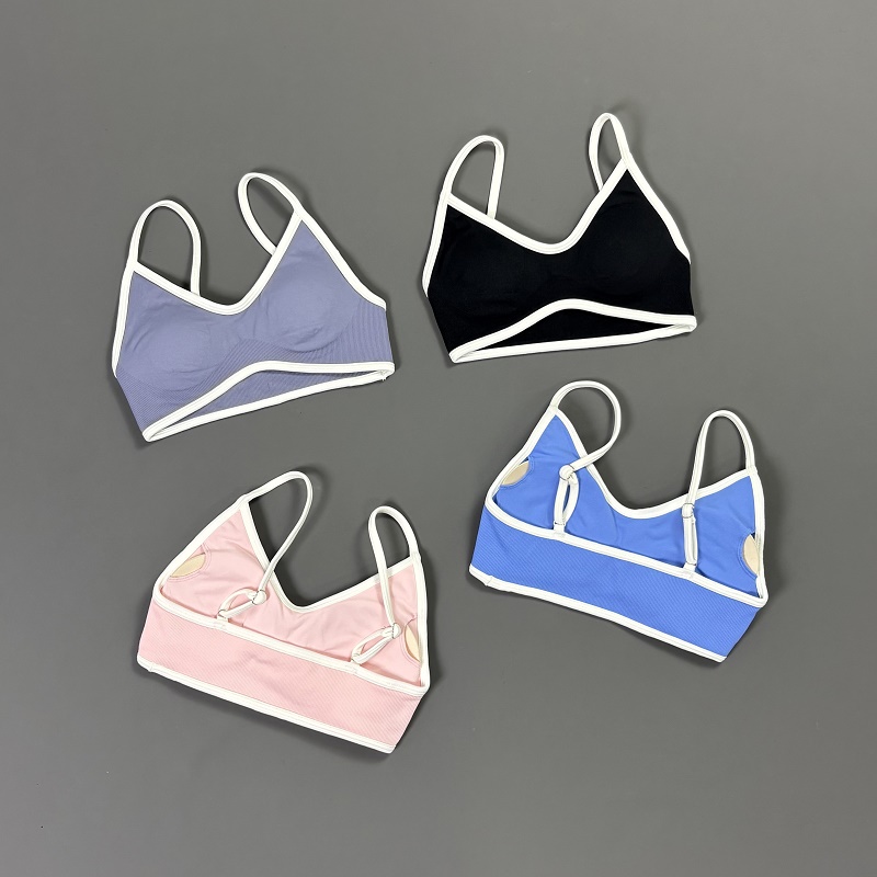 Women Contrastline Yoga Bra V  - Sports Bra Racerback ulasan dan harga