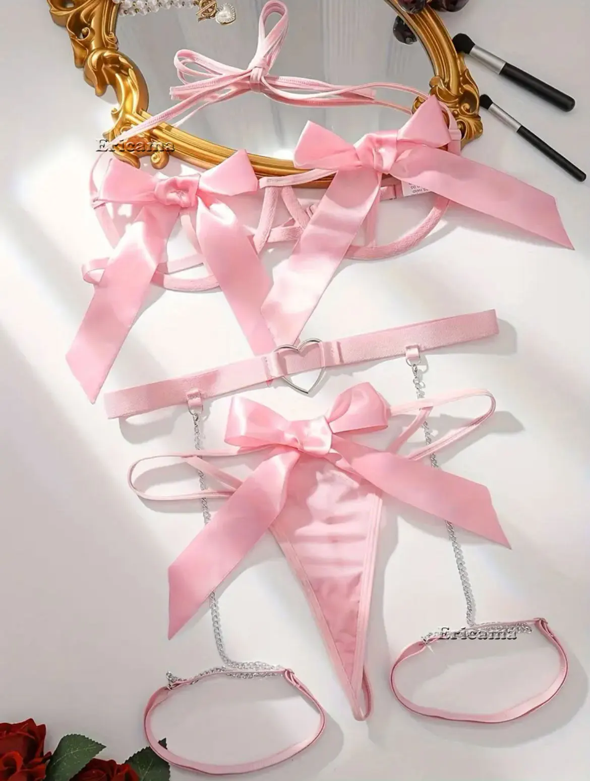 Sexy Lingerie Woman Lace Trans - Lace Bralette Set ulasan dan harga