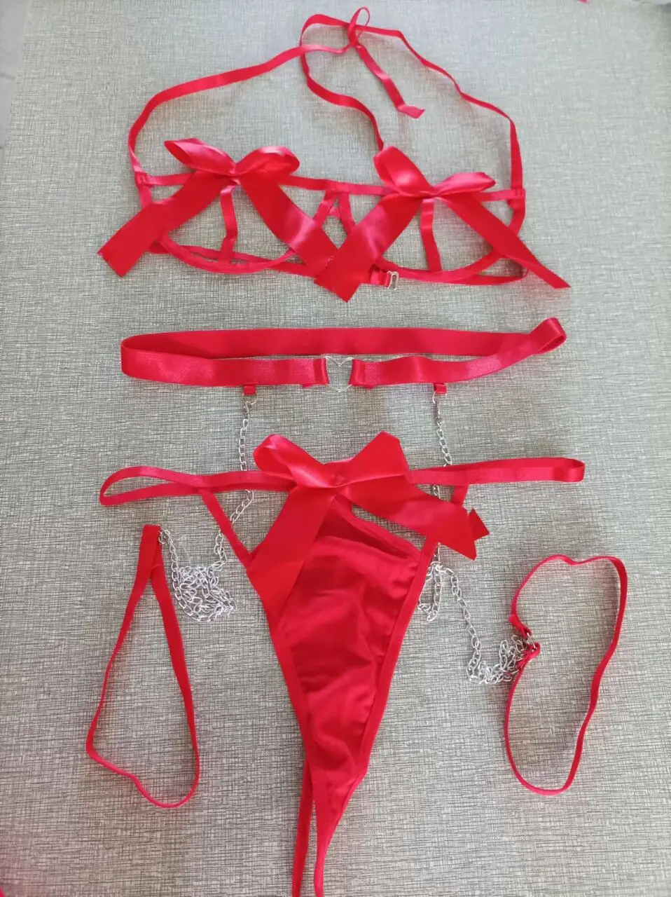 Sexy Lingerie Woman Lace Trans - Lace Bralette Set ulasan dan harga