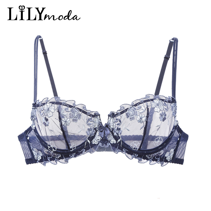 Lilymoda Women Sexy Ultrathin  - Demi Bra Balconette ulasan dan harga
