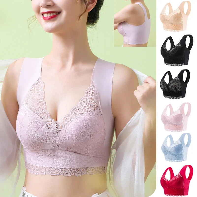 1pcs Ice Silk Seamless Lace Br - Sleep Bra Bralette ulasan dan harga