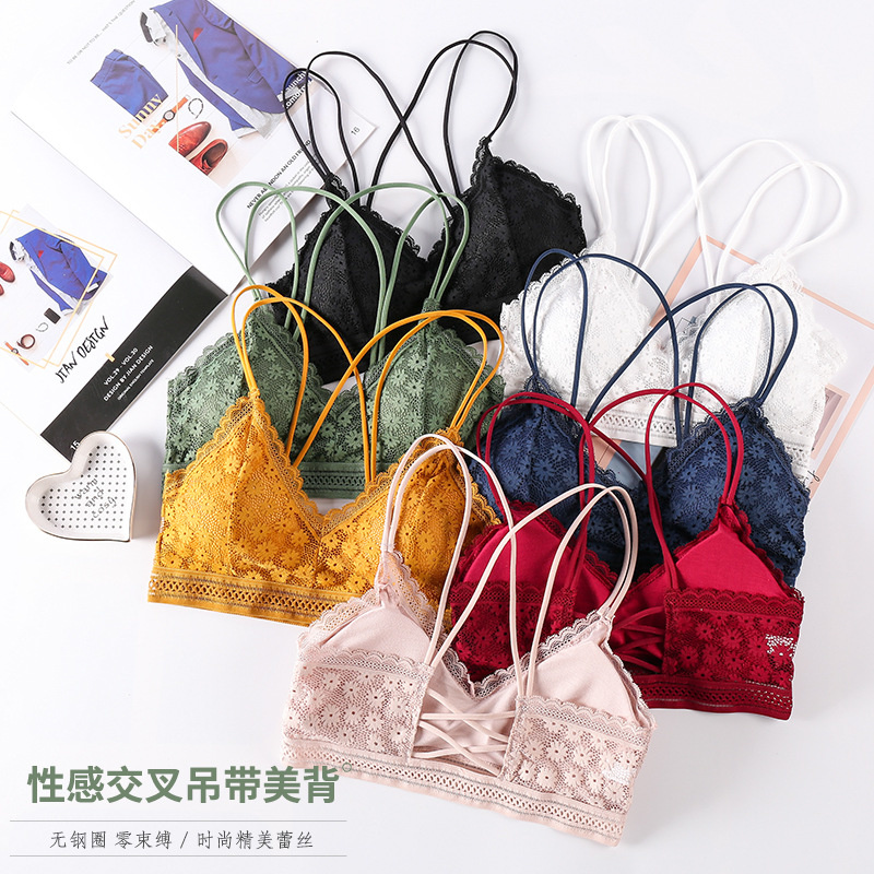 3D Sexy Lingerie Seamless Spor - Lace Bralette Set ulasan dan harga