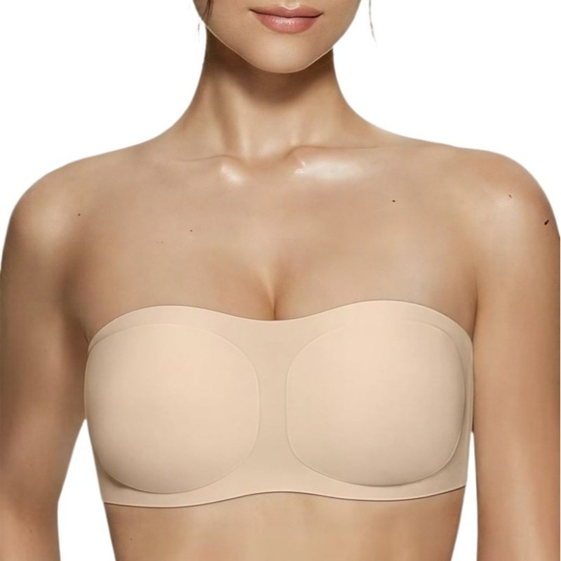 Women's Strapless Bra with Pus - Wirefree Bra Comfort ulasan dan harga