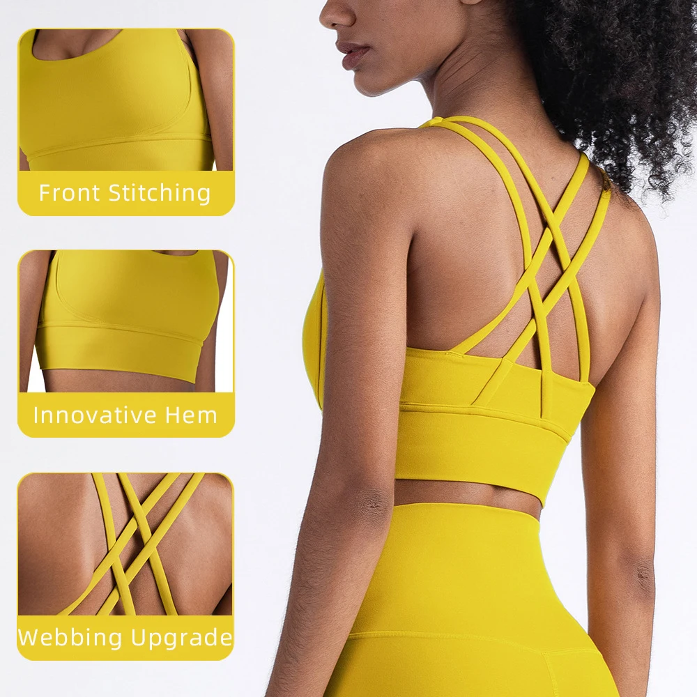 Summer Fashion Cross Back Wome - Sports Bra Racerback ulasan dan harga