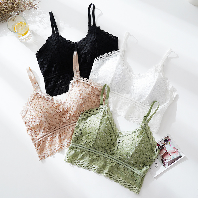 One piece Seamless Camisole Ve - Lace Bralette Set ulasan dan harga