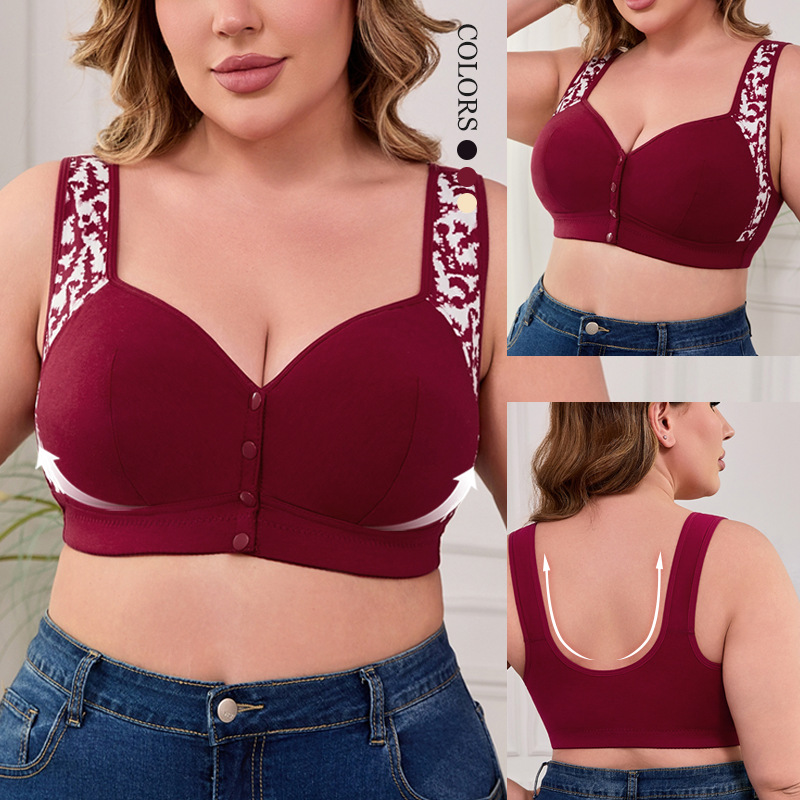 XL-7XL Plus Size Front Buckle  - Wirefree Bra Comfort ulasan dan harga