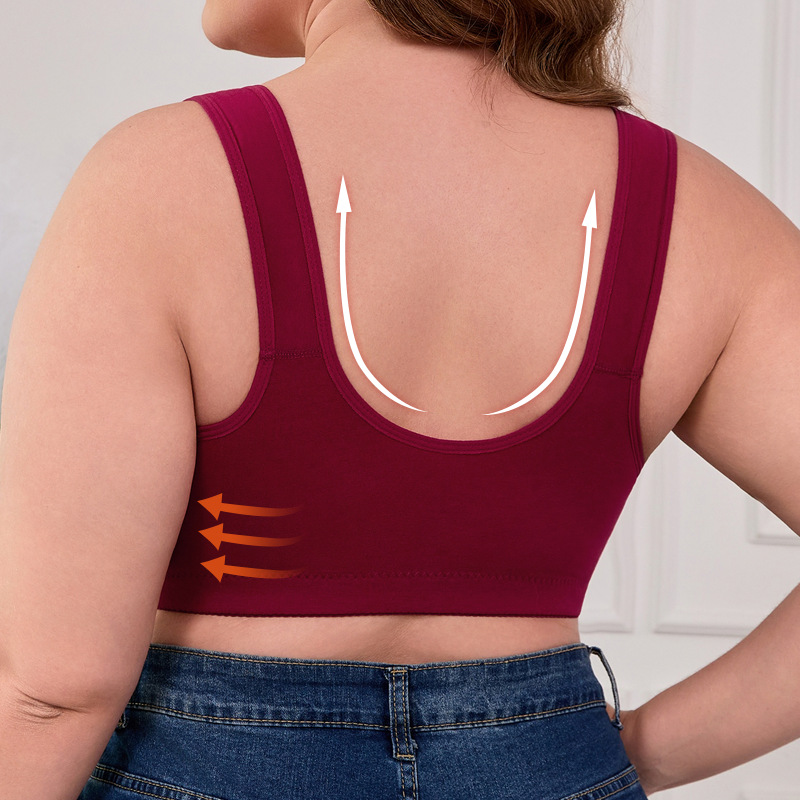 XL-7XL Plus Size Front Buckle  - Wirefree Bra Comfort ulasan dan harga
